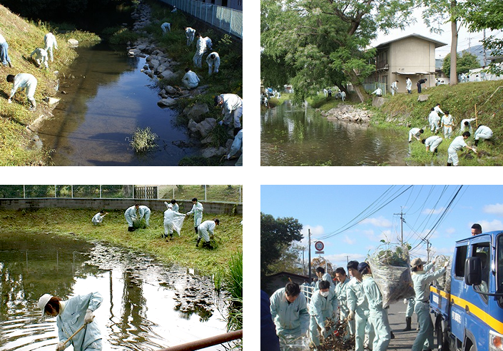 All Nakashima Group employees participate in volunteer clean-up activities twice a year.